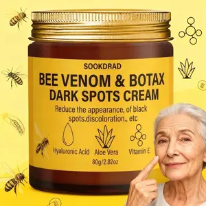 Bee Venom Spot Corrector Cream, Hyaluronic Acid Aloe Vitamin E, Collagen Niacinamide Moisturizer, Fade Dark Spots, Facial Use, Unisex, 80g/2.82oz, All Skin Types, Daily Care