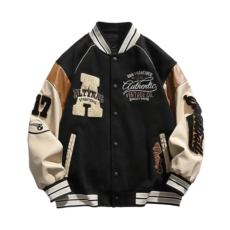 Men Women Vintage Bomber Jacket Boy Harajuku Varsity Baseball Jackets Korean Fashion College Uniform Oversized Y2k Street Coats