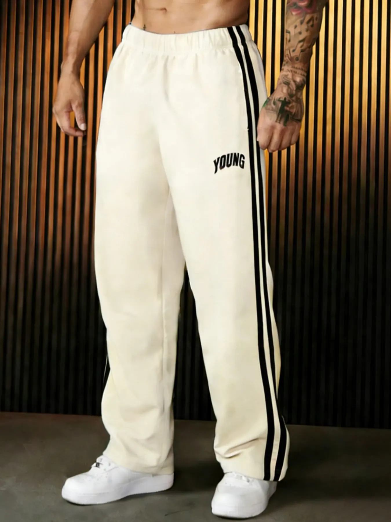Men's Casual Sport Pants, Leisure Sports Pants, Loose Fit, Comfortable Straight Leg, Ideal for Vacation, Outdoor, Parties, Gift for Boyfriend, All Seasons
