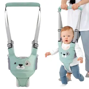 Baby Walking Harness, Handheld Kids Walker Helper, New Upgrade Breathable and Adjustable Toddler Infant Walker Harness Assistant Belt with Instructions for 7-24 Month (Green)