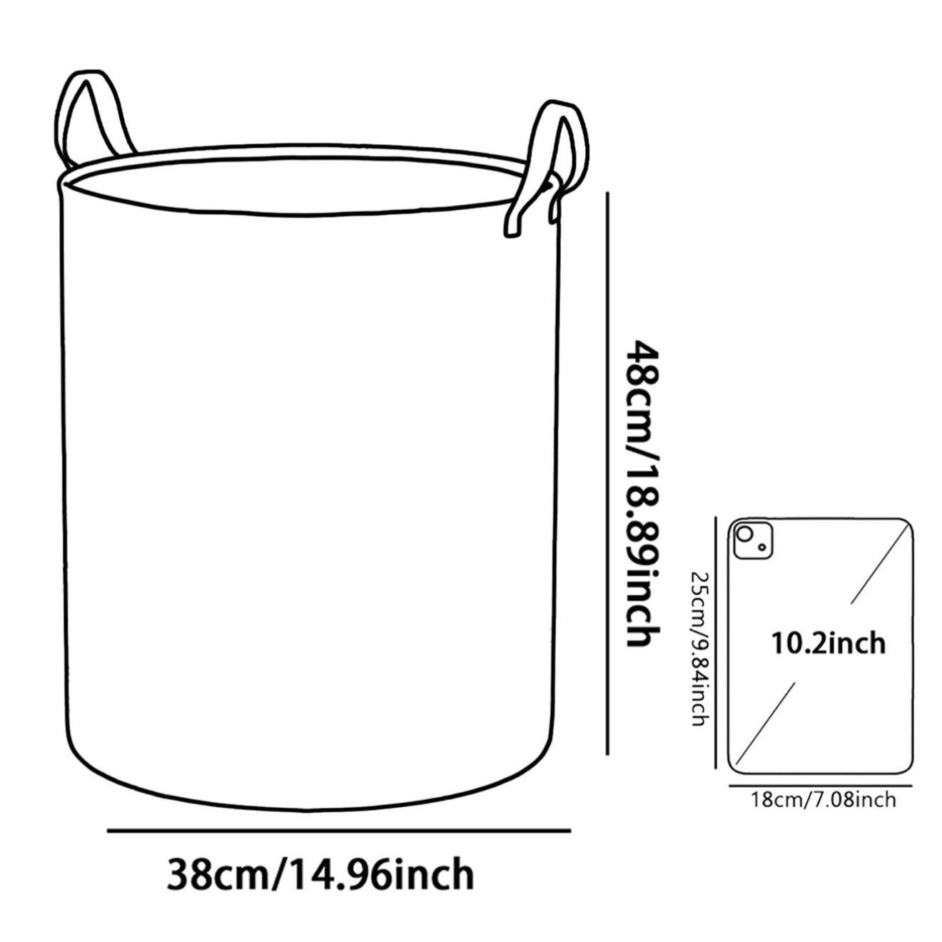 Bow Pattern Laundry Basket, Large Capacity Dirty Clothes Storage Basket with Handle, Household Foldable Dirty Clothes Basket for Home, Laundry Hamper