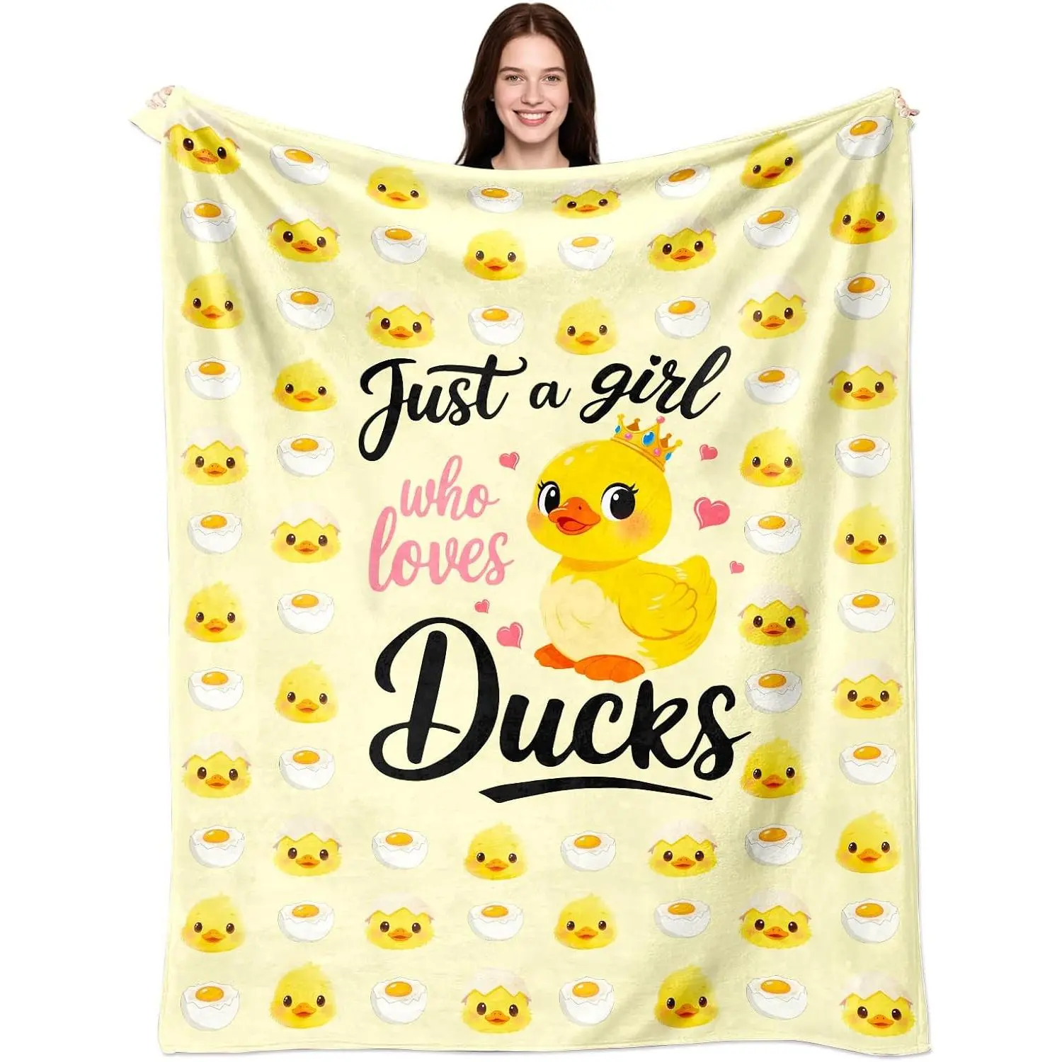 Duck Blanket Gifts for Duck Lovers Soft Flannel Ducks Throw Blanket Room Decor Merch Stuff for Girl Women 50"X40"