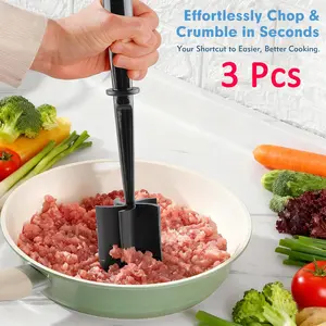 3 Pcs Handheld Meat Shredder, Non-Stick Meat Grinder, Manual Hamburger Meat Grinder, Chicken Shredder, Multifunctional Kitchen Accessories, Kitchen Gadgets, Meat Grinder, Meat Shredder, Multifunctional Kitchen Tools.