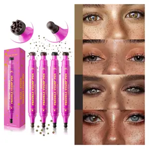 Dual-Ended Freckle Pen, Eyeliner Brush, 3-In-1 Stamp Concealer, Natural Look, Waterproof, Sweatproof, Long-Lasting Makeup Tool