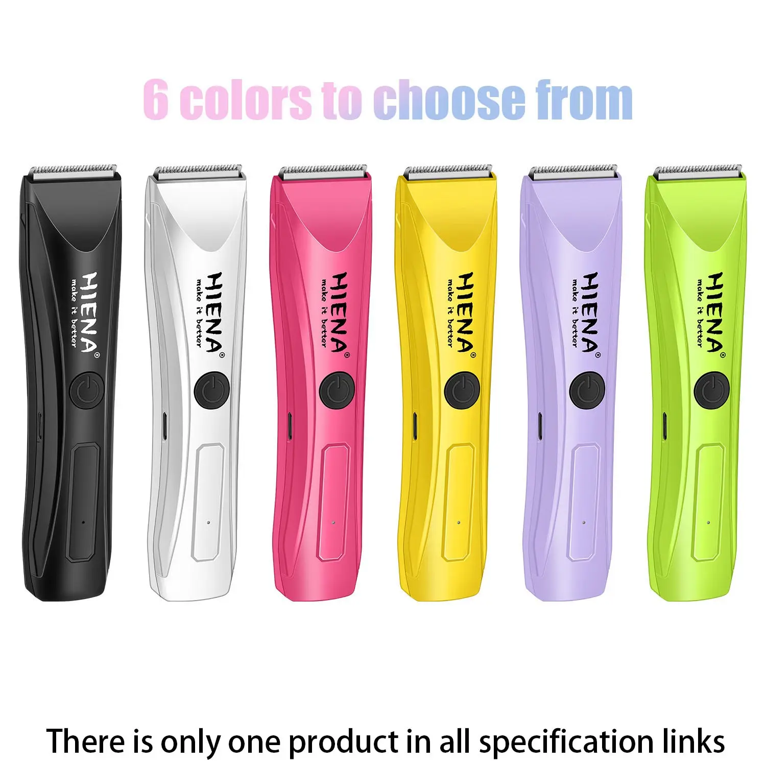 Unisex hair clipper, available in 6 colors, portable hair clipper, mini shaver, hair removal, private hair trimming, rechargeable small trimmer