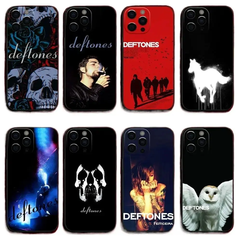 D-Deftones Art Music Theme Soft Black Phone Case Accessories for iOS (iPhone 17,16,15,14,13,12,11 Pro,ProMax) & Android (Samsung S26,S25,S24,S23 Ultra,Plus,FE),Z4 Compatible Cover, Silicone Tpu