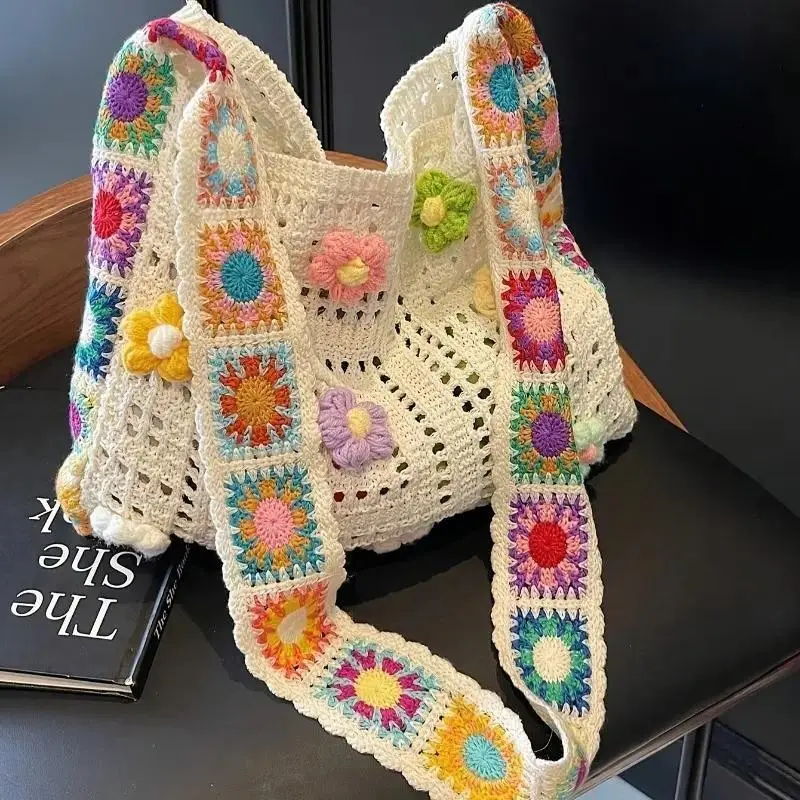 Women's Bohemian Crossbody Bag - Retro Boho Floral Patchwork Messenger Purse, Lightweight Colorblock Fabric, Boho Shoulder Bags, Casual & Stylish Accessory, Casual Shoulder Purse, Boho Chic Aesthetic