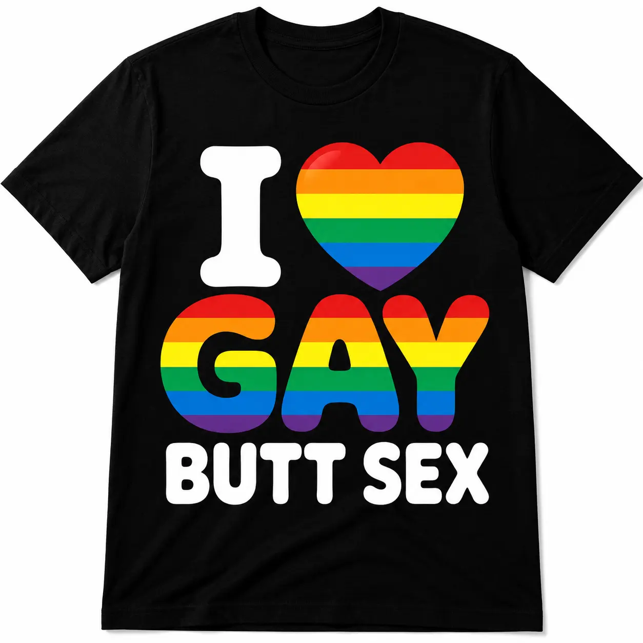 Unisex 100% Cotton Short-Sleeve LGBTQ Pride Graphic T-Shirt - Funny Humorous Msg Heart Logo Casual Wear Top, Gay Pride Month Meme Tee, Ships from USA