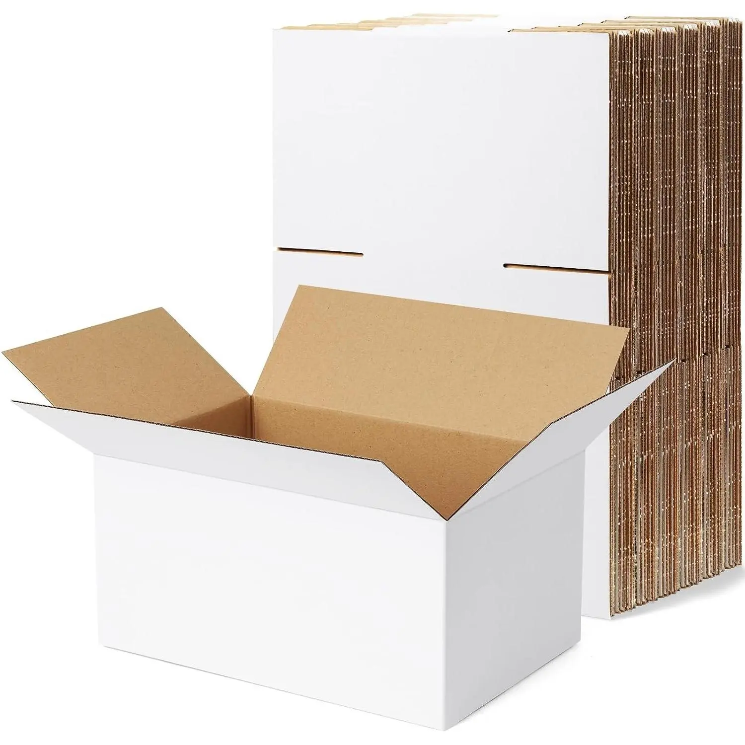 10 Pack 10x7x5 Inch White Corrugated Cardboard Shipping Boxes, Small Mailing Mailer Boxes for Small Business Packaging BulkGift