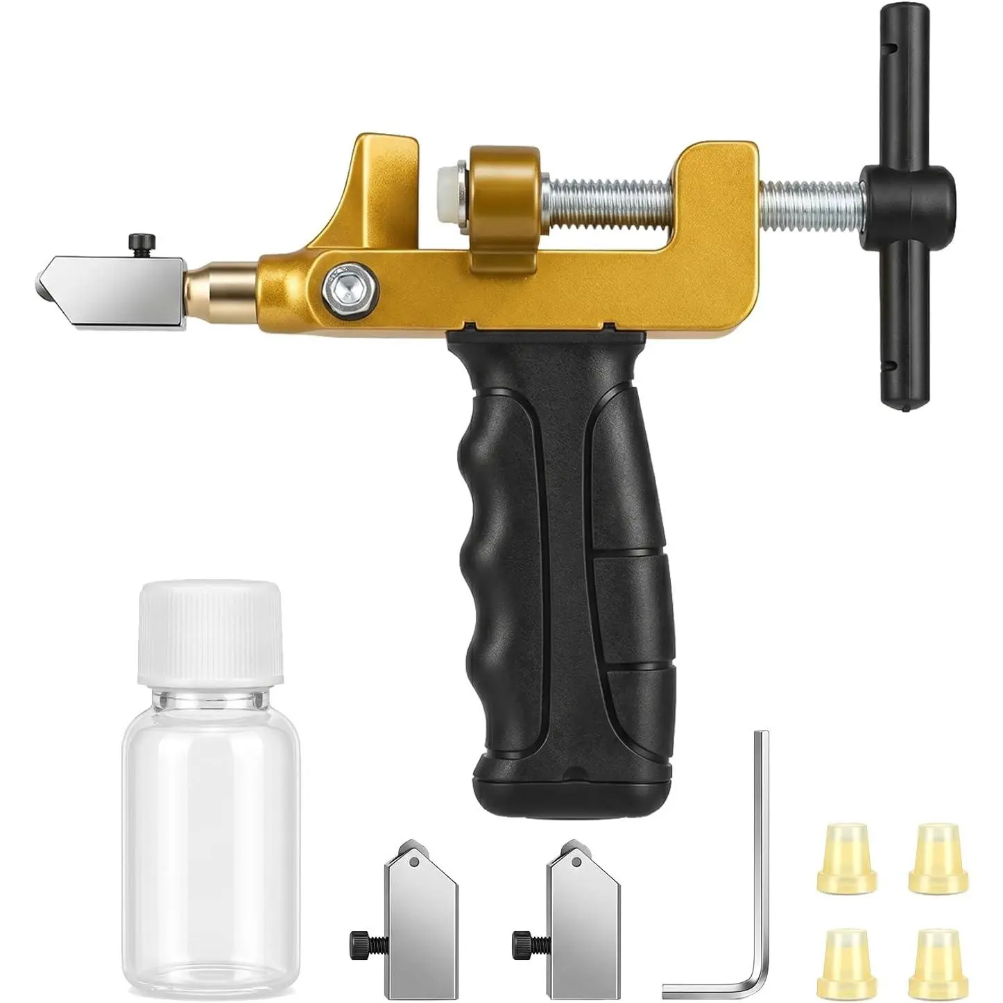 2-in-1 Tile Cutting Hand Tool Set, Includes 2 Tungsten Blades, Tools for 3-15mm Cutting, Mirror Cutting, Tiles and Mirrors Applications