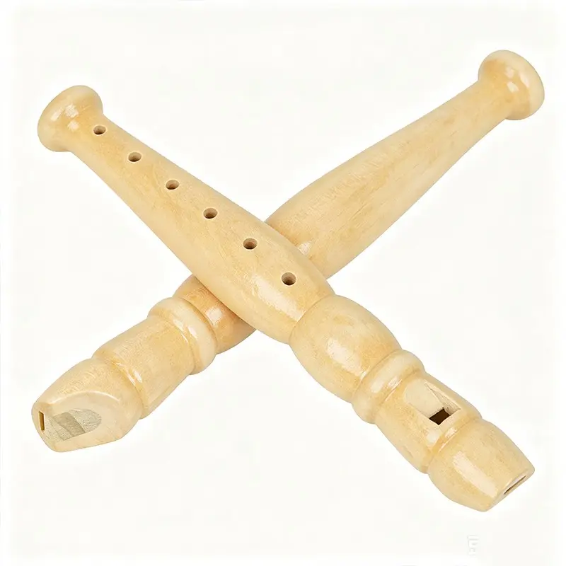 6 Hole Wooden Flute,  Vertical Flute Musical Instrument for Beginners, Music Accessories for Home School Students, Gift Ideas