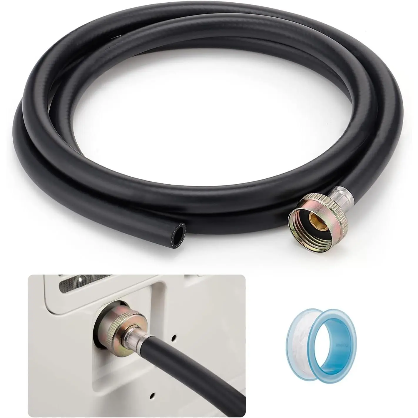 6.6 FT Leakproof Dehumidifier Drain Hose 3/4" FHT | Thickened Dehumidifier Hose with Rustproof Durable Connector, No Kink and Easily Coilable, Fits for Most of Dehumidifiers
