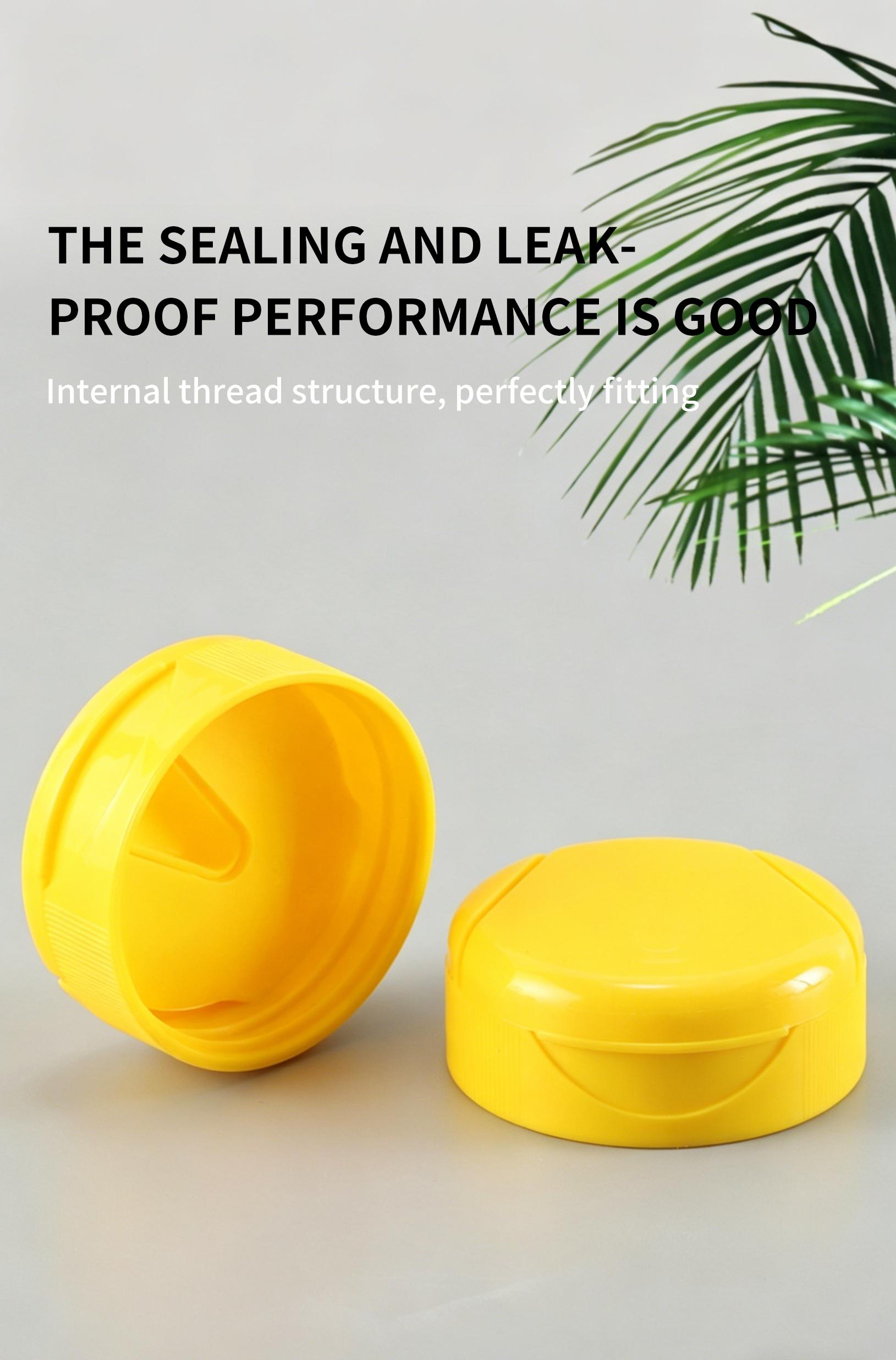 1.57" 1.85" 2.16" PP Plastic Flip Top Chewable Bottle Caps Leak-Proof Thickened Dispensing Caps for Health Supplement Capsules with Tin Organiser Canister