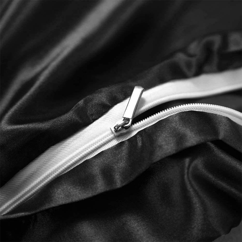 Solid Color Soft Satin Bedding Set, Including 1 Count Duvet Cover & 1/2 Counts Pillowcase without Filler, Soft Comfortable Bedding Set for Home Bedroom