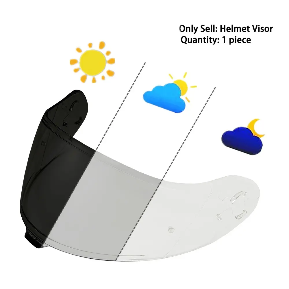 Photochromic Shatterproof Motorcycle Helmet Visor for Neotec 2 CNS-3 | Impact-Resistant ,UV400 Protection, Motorcycle Tinted Face Shield for Neotec 2 CNS-3,Visor Replacement