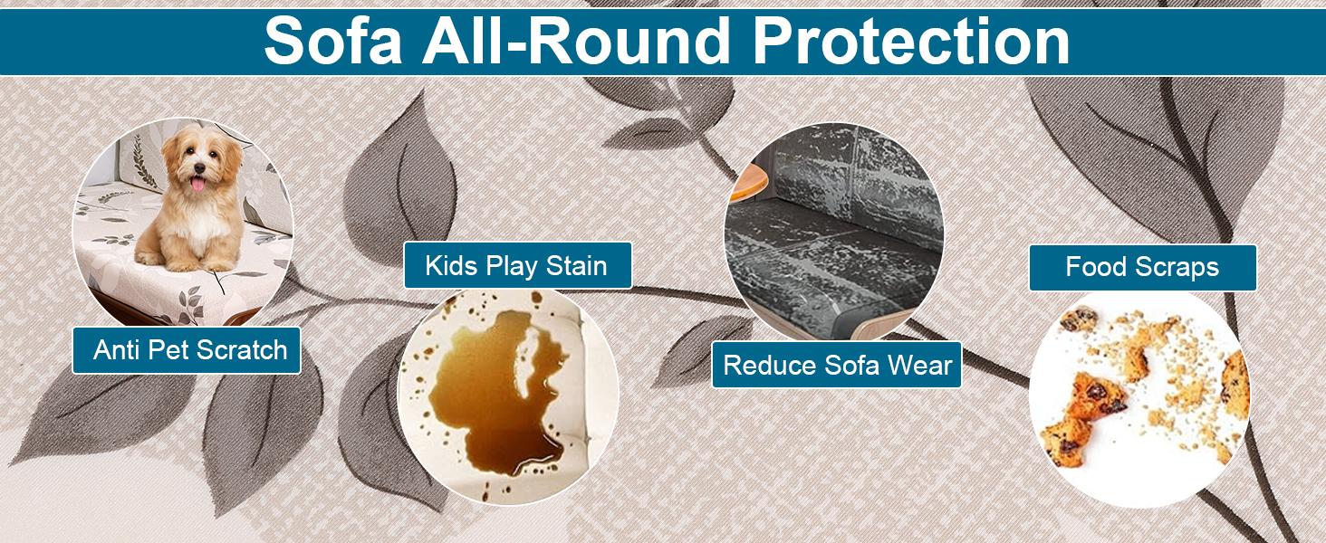 CRFATOP 2 Sets RV Dinette Cushion Covers Printed Camper Cushion Slipcover Stretch 2 Seat Sofa Chair Cover Furniture Protector for RV Camper Car Bench 2 Backrest Covers & 2 Bench Covers,01