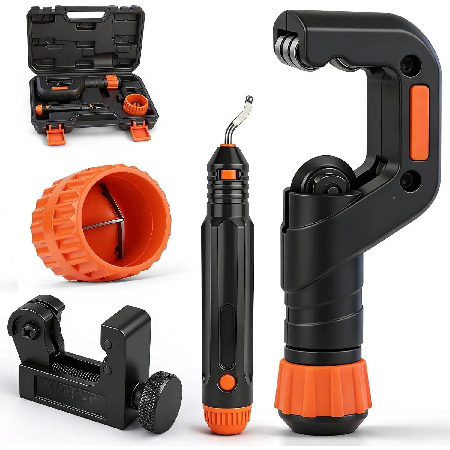 2-1/2" Ratchet PVC Pipe  for PEX,PVC,PPR and Plastic Hoses, SK5 Steel  Ratcheting Pipe  Tool for  Repairs and Plumbers