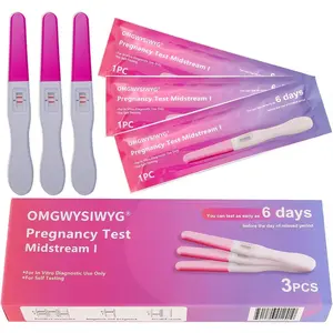 Pregnancy Test 3 Packs, Early Detection HCG Tests 6 Days Before Missed Period, High Sensitivity 10 MIU/ml Over 99% Accurate Reliable Results for Women Fertility at Home