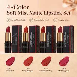 Kormesic Lipstick Set, 4 Shades, Versatile Makeup, Perfect for All Skin Tones, Daily Essential, Ideal for Any Occasion