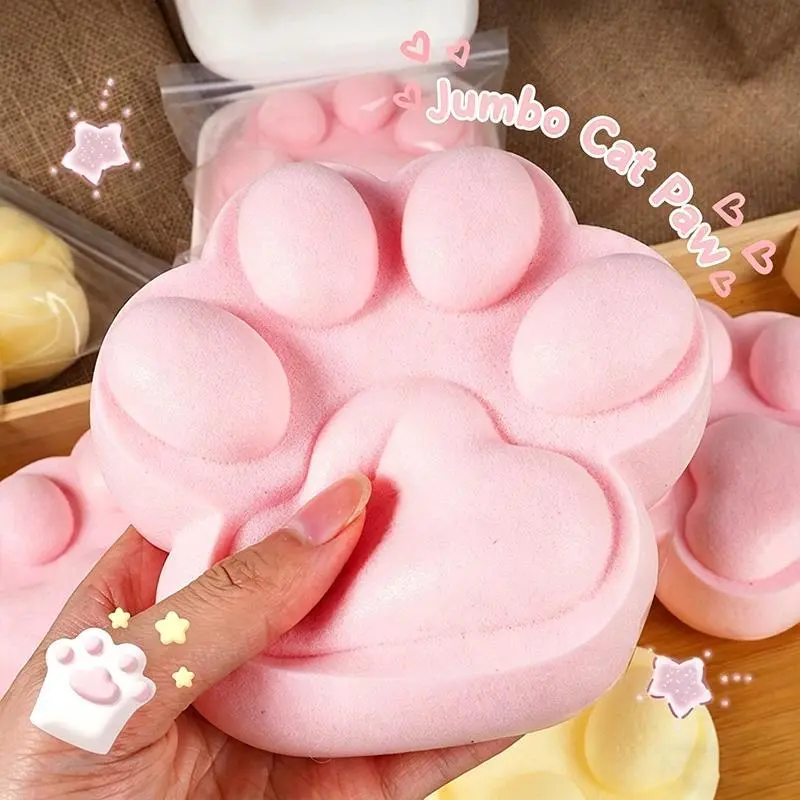 Cute Unisex Jumbo Cat Paw Paper Squishy - Slow-Rebound Squeeze Toy, Soft Fidget Stress Relief Toy for Party Favors, Gifts