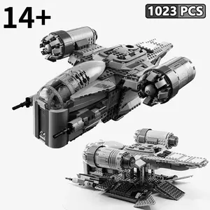 1023pcs New Razor Space War Ship Model Building Kit, Adult and Child Toy, 75292 Educational Puzzle Gift for Boys and Girls, Birthday Present