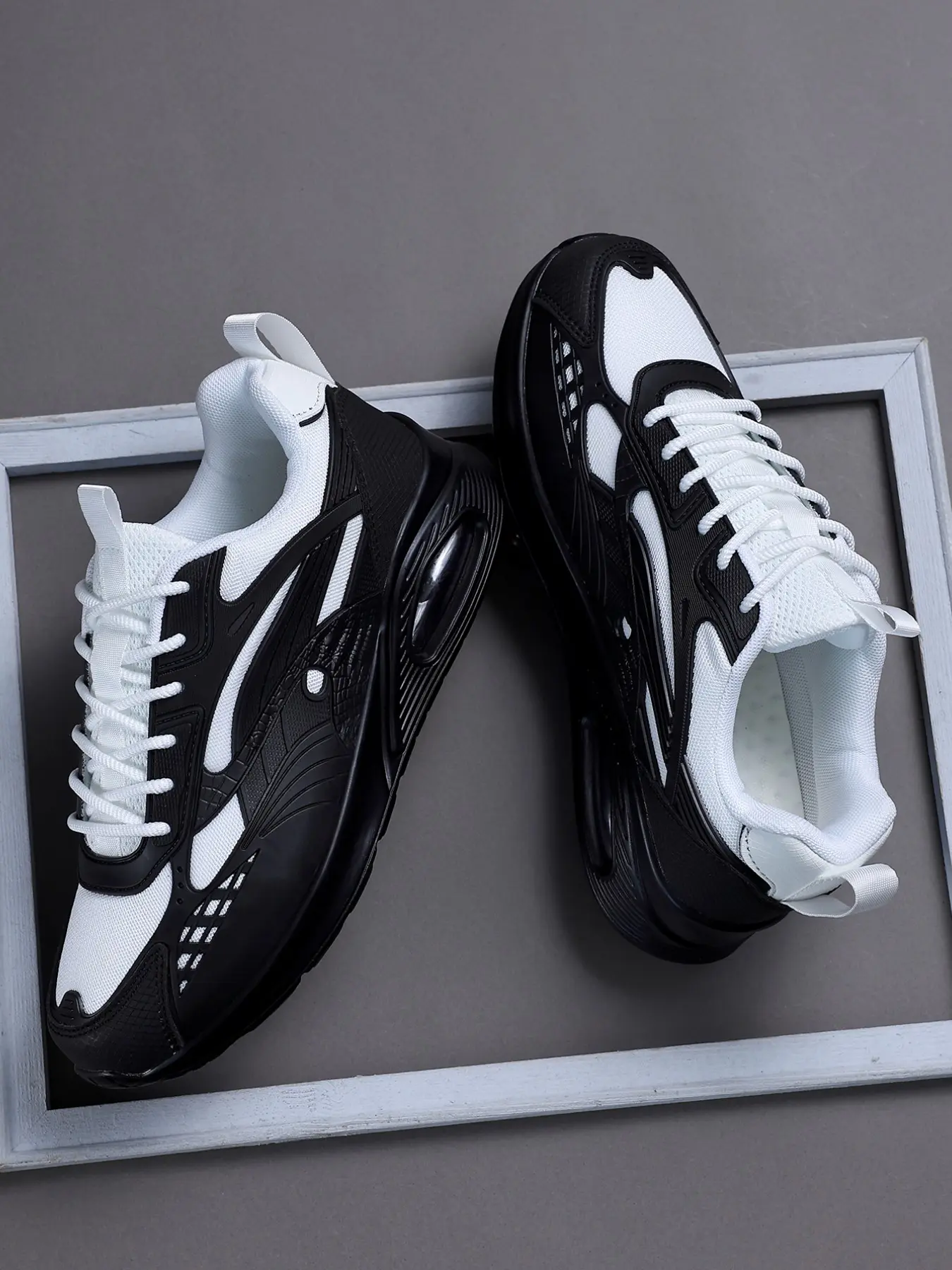 Men's Low Top Sporty Sneakers, Retro Thick Sole Dad Shoes, Bubble Cushioning, Lightweight Breathable Training Shoes, Casual Athletic Footwear, Casual Trendy Sneakers, Vintage Sneakers, Thick Soled Sneakers