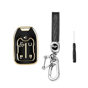 for GMC Key Fob Cover with Keychain,Compatible with Chevy Silverado & GMC Sierra Acadia Terrain 1500 2500HD 3500HD for GMC Key Fob Cover with Keychain,Compatible with Chevy Silverado & GMC Sierra Acadia Terrain 1500 2500HD 3500HD