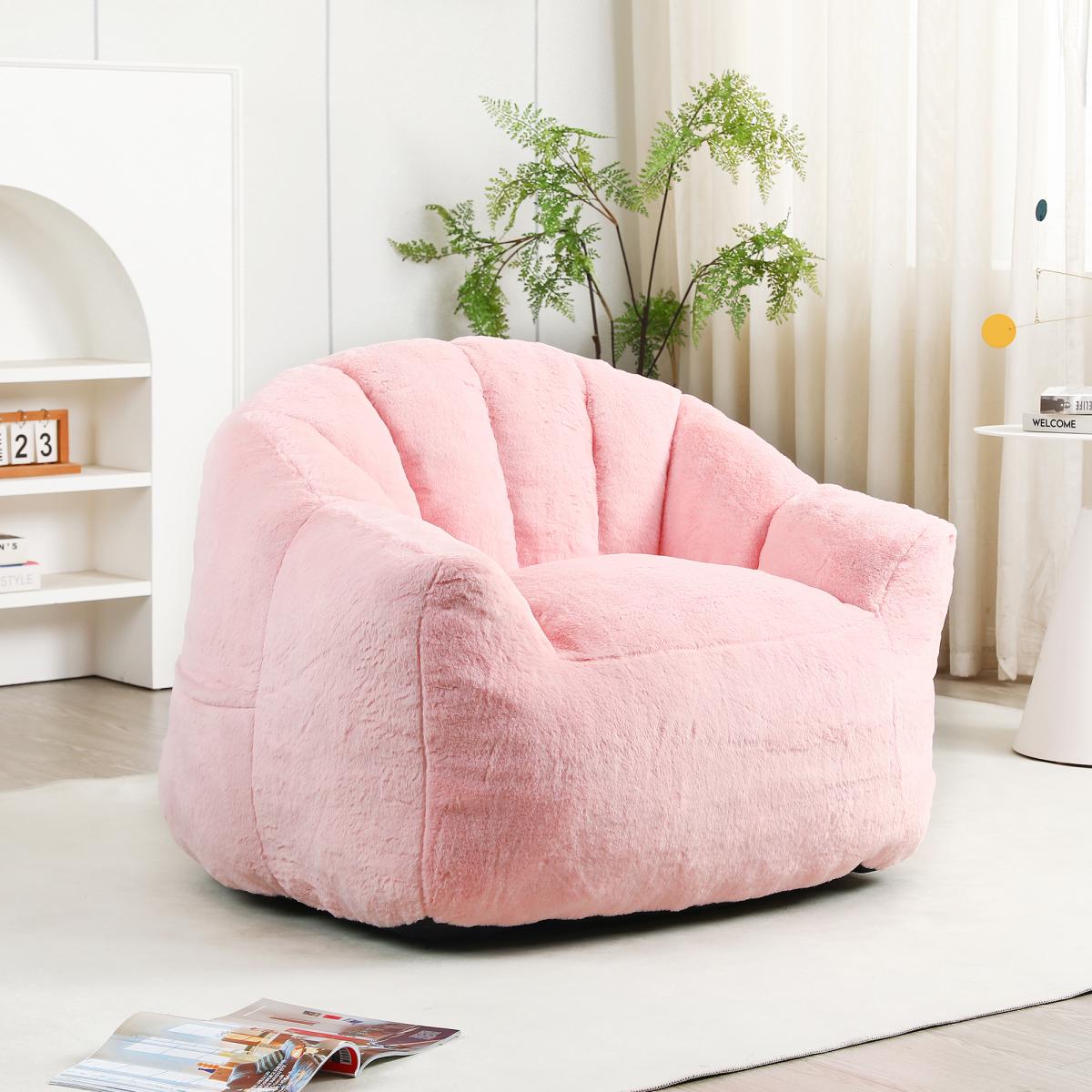 Bean Bag Chair, Bean Bag Sofa Chair with Armrests Stuffed High-Density Foam, Lazy Sofa Comfy Chairs BeanBag Chair for Adults in Living Room,Bedroom Reading