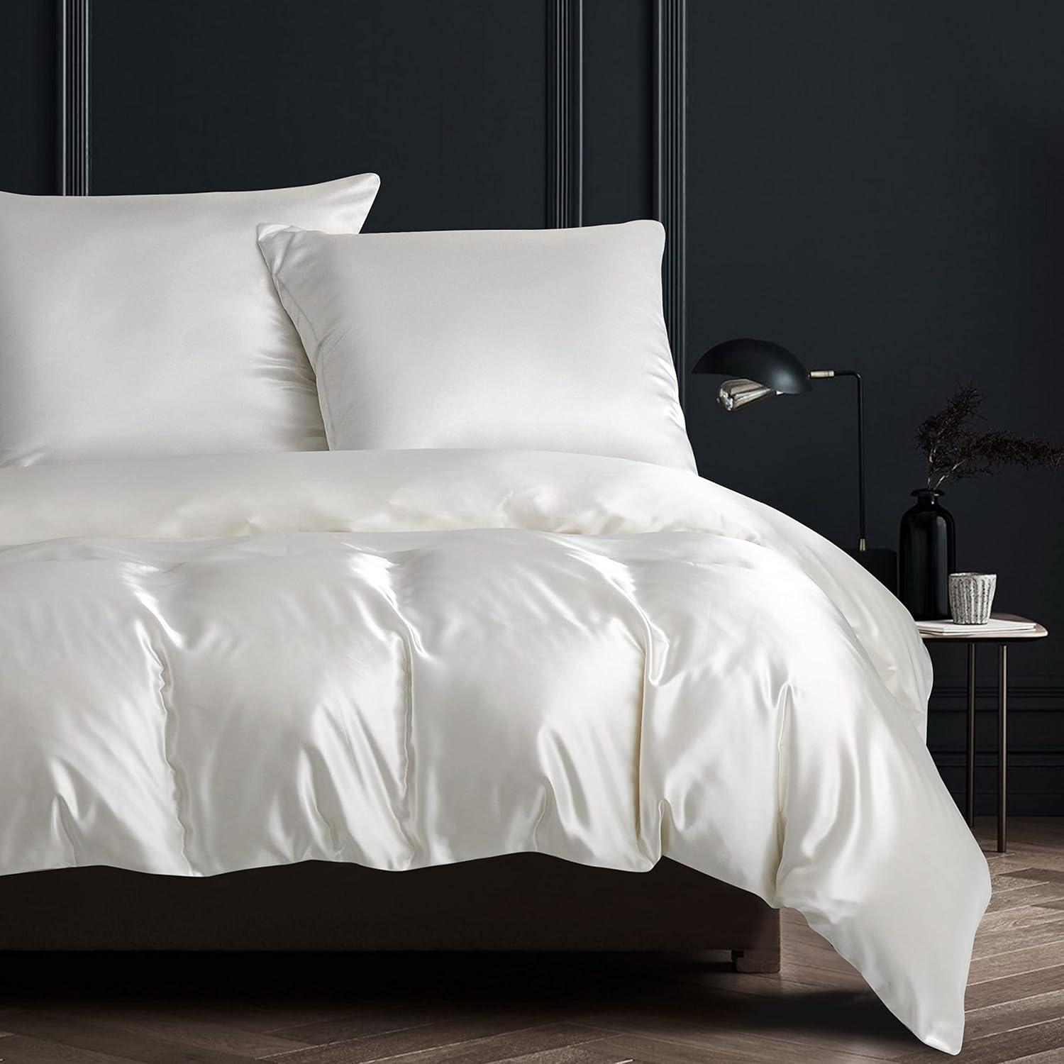 Solid Color Satin Duvet Cover Set, 2/3 Counts/set Including 1 Duvet Cover & 1/2 Pillowcase without Filler, Soft Comfortable Bedding Set for Home Bedroom, Bed Sets