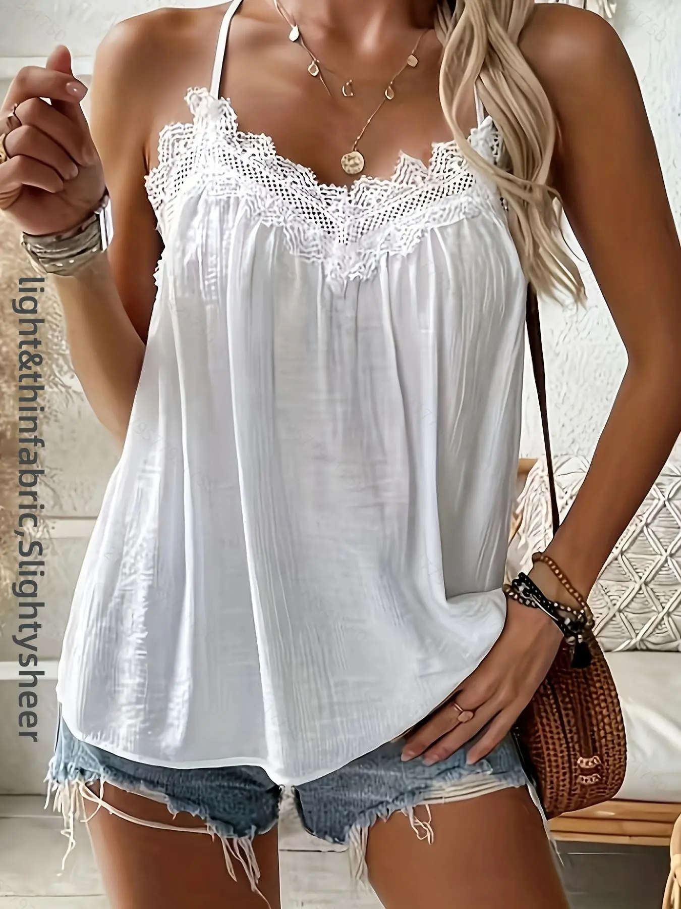 【Plus Size】 Solid Color V Neck Cami Tank Tops, Camisole Tops, Elegant Casual Minimalist Fitted Sleeveless Knit Top for Daily Outdoor Wear, Women's Plus Clothing for Summer, Womenswear