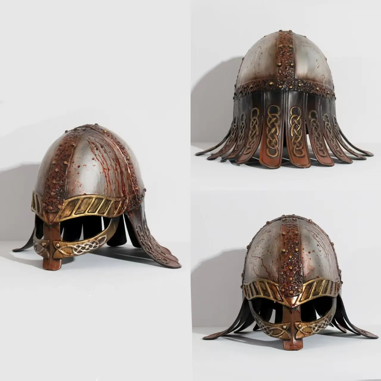 Medieval Viking Helmet Cosplay Prop, Vintage Norse Warrior Style, Durable Adjustable Design, Ideal for Historical Events and Theater
