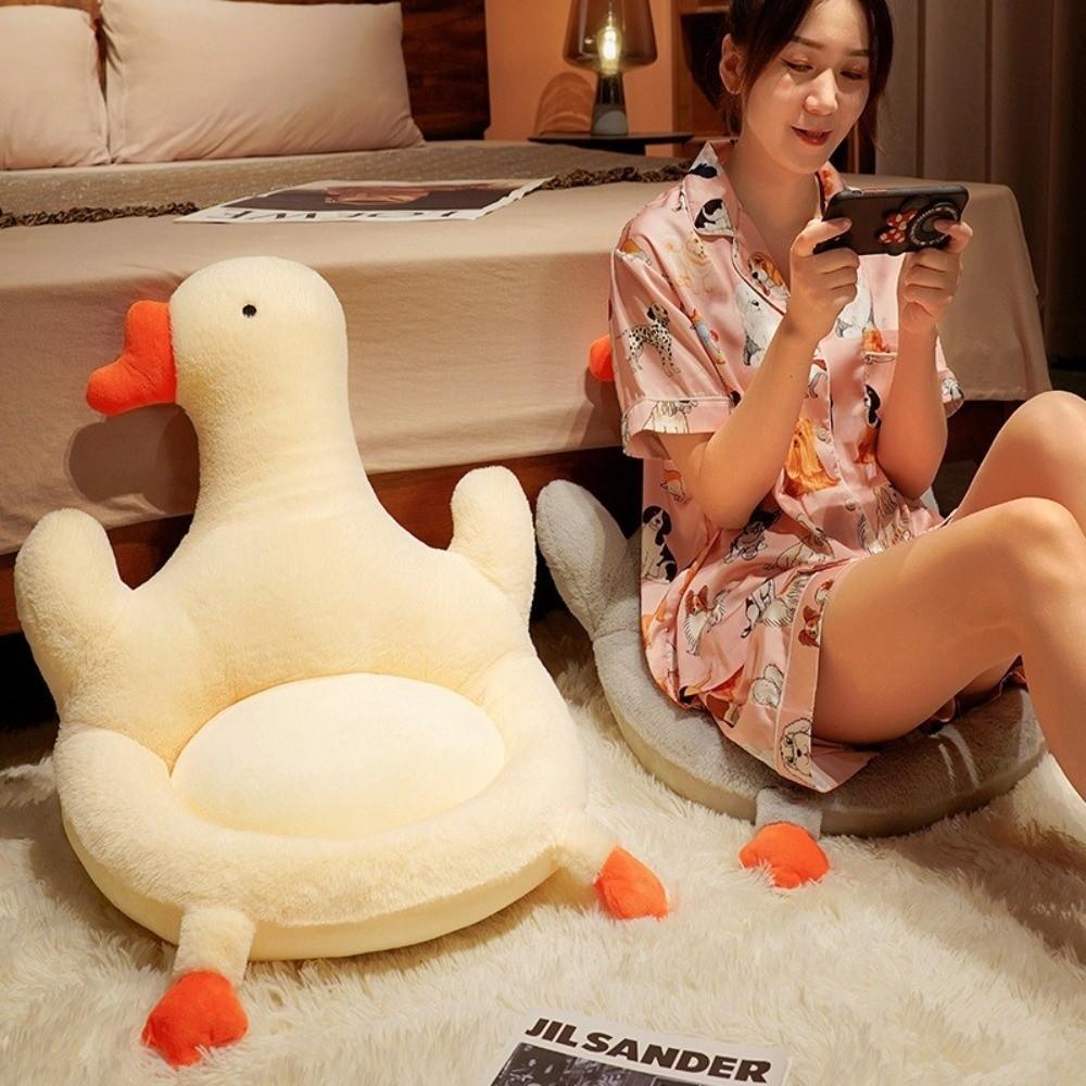Cartoon Design Big White Goose Cushion Integrated Design Backrest Cushion Office Cushion Thickened Student Cushion
