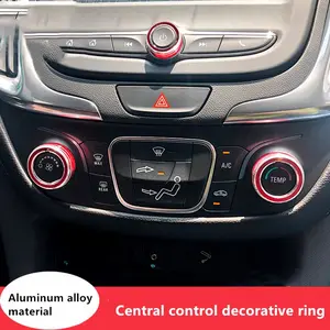 3-Piece Fashion Car Interior Upgrade Kit, Aluminum Alloy Knobs for Ac, Audio, Headlights, Center Console, Chevrolet Trax Specific