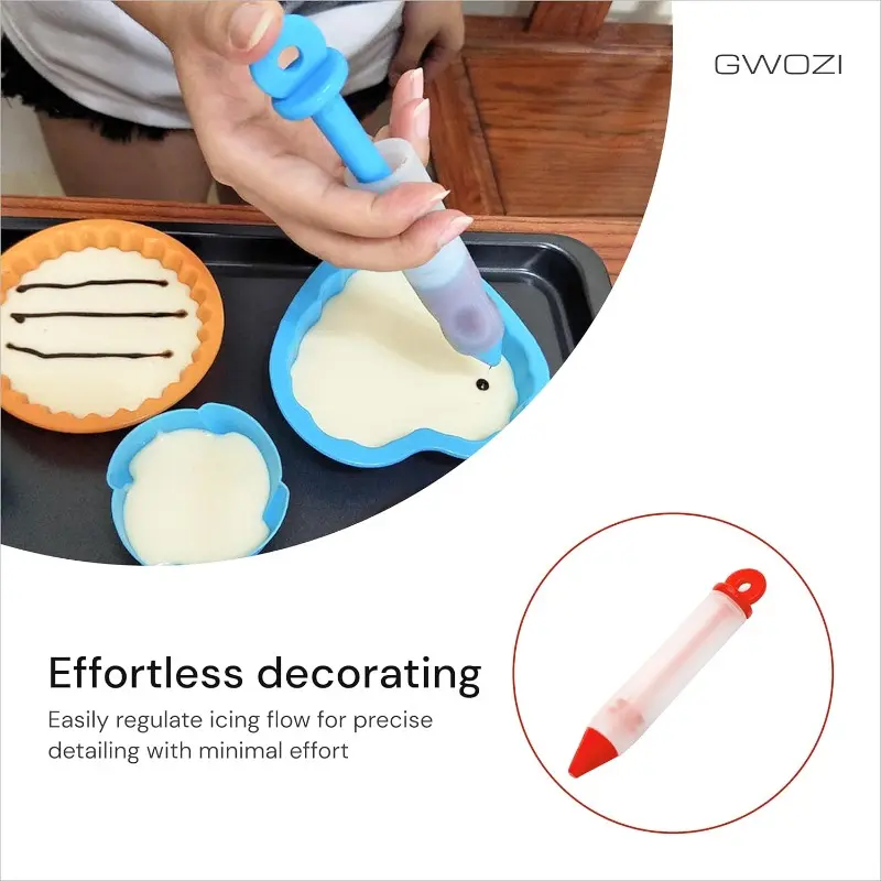 Cake decorating pen - Cake frosting pen - A cake decorating tool used for spreading frosting on cakes, drawing letters, applying chocolate and jam