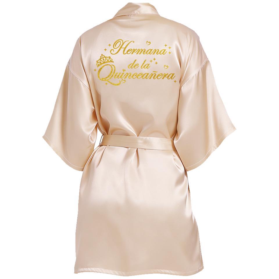 Mis Quince Años Quinceañera Robe Birthday Party Bathrobe Elegant Girls Celebration Gown for 15th Anniversary Ceremony
