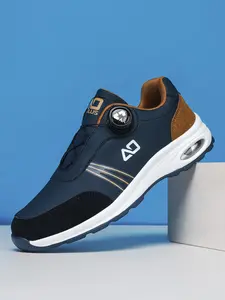 Men's Waterproof Golf Shoes, Rotating Buckle Air Cushion Sneakers, Lightweight Comfortable Athletic Footwear, All-Season Versatile Design