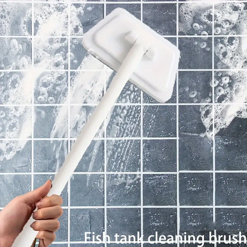 Multifunctional Bathroom Wall Brush with Long Handle, Detachable Floor Bathtub Tile Sponge Cleaning Brush Set with Replaceable Heads, Household Bathroom Tools