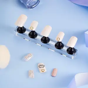 2 Sets Nail Stand Press on Nail Holder Magnetic Fake Nails Holder Acrylic Nails Display Practice for Painting Art for False Fingernail Manicure Tool Home DIY Salon Supplies(Black)