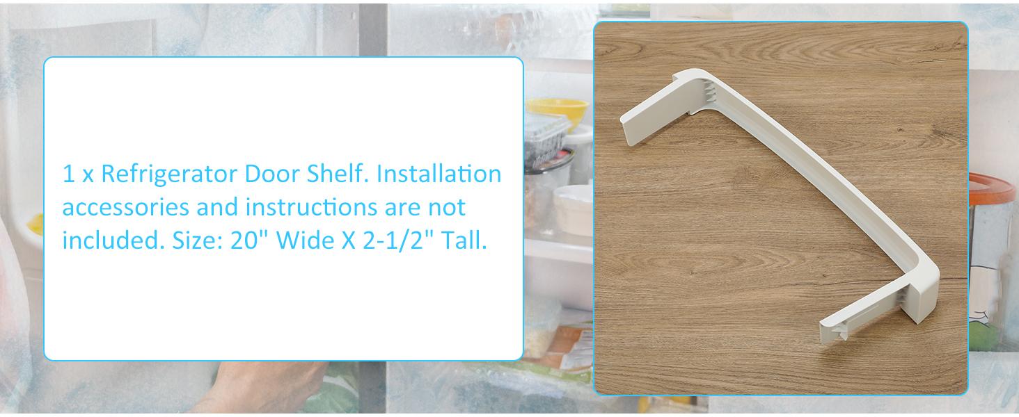 HECASA WR17X11889 AP3855305 Refrigerator Door Retaining Fixed Shelf Bar for 1169732 AH964507 EA964507 PS964507 WR17X12916 Replacement only White