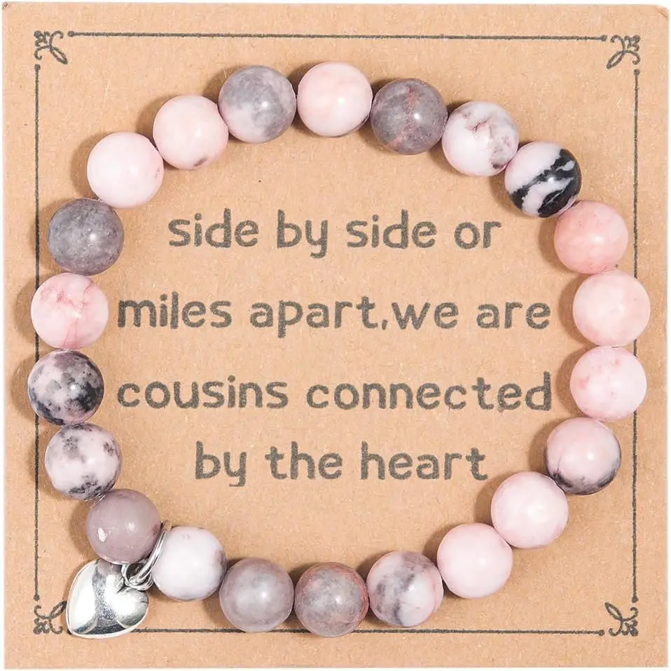 Inspirational Gifts for Women, Heart   Elastic Beads Relaxation Chakra Bracelet Gifts Positive Affirmations Graduation Get Well Soon Gifts Birthday Christmas  day Valentines for Her