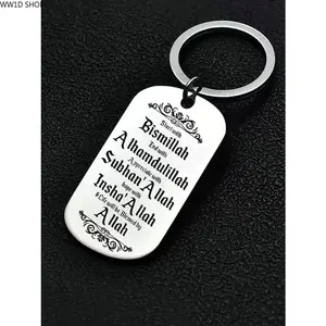 Stainless Steel Letter Pendant Keychain  Stainless Steel Letter Pendant Keychain for Men and Women, Engraved Metal Key Accessory for Keys, Bags and Backpacks, Durable Everyday Carry Charm