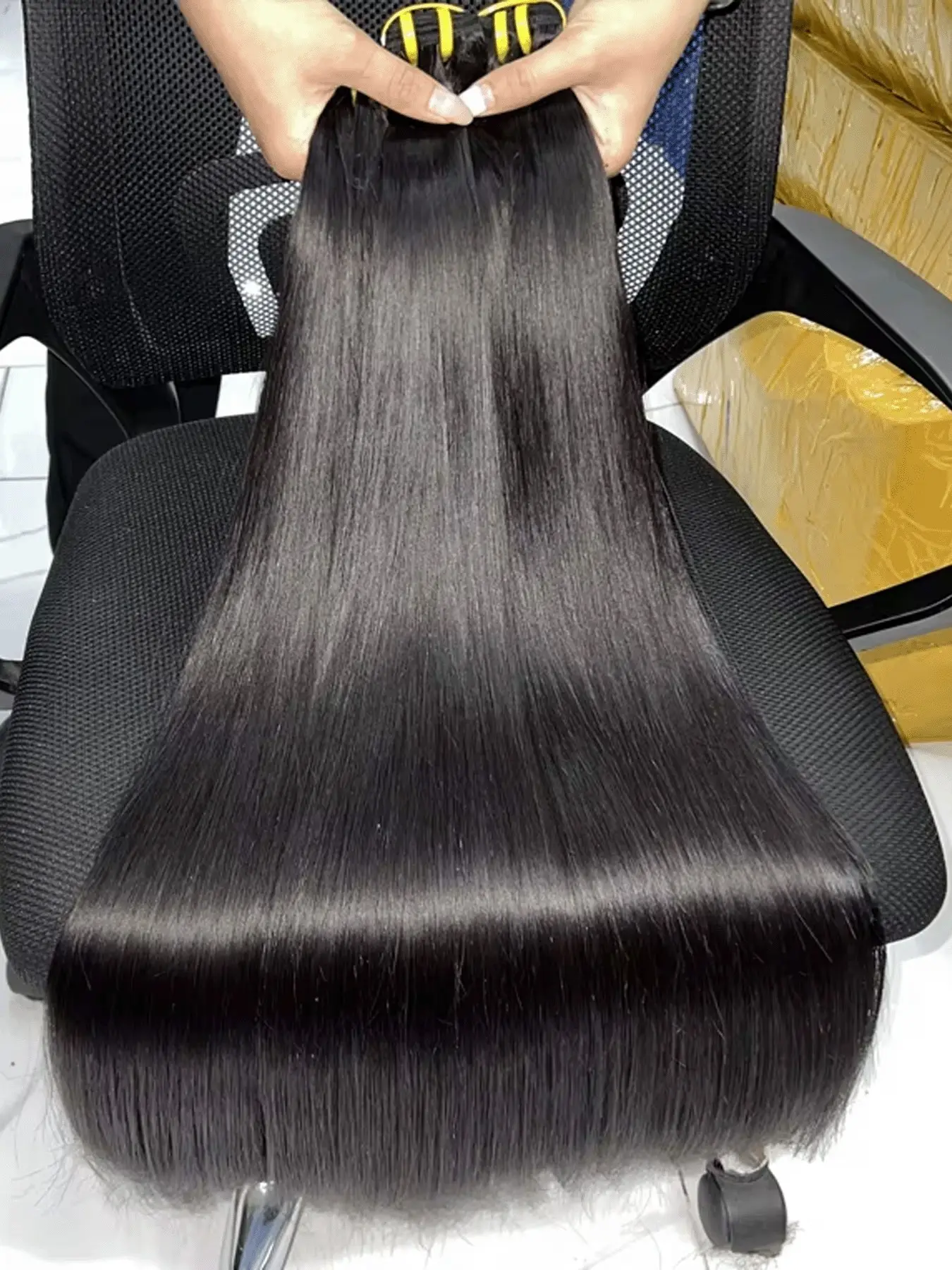 Vietnam Super Double Drawn Raw Straight Human Hair Bundles Bone Straight Hair Extensions Add Hair Volume 16 inch for Women Virgin Remy Hair Extensions Raw Vietnamese Hair