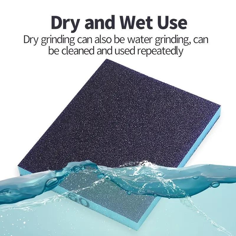 5/6 Piece Sanding Sponge Set, Coarse Medium Fine Abrasive Blocks, Washable Reusable for Metal Wood Glass, DIY Craft Supplies