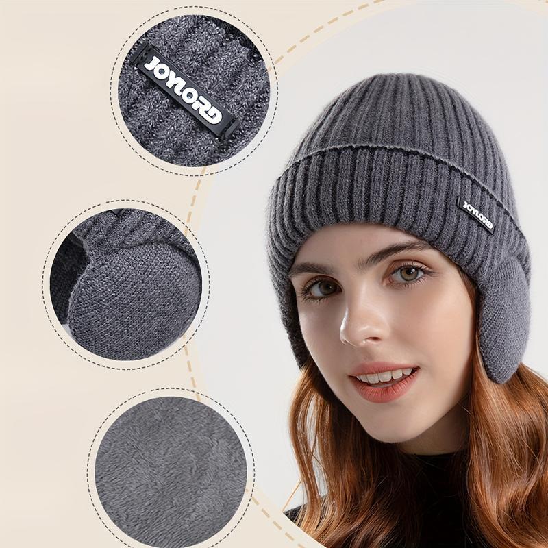 1PC Men's and Women's Plus Velvet Knitted Hat, Thickened Winter Ear Protection for Outdoor Warmth