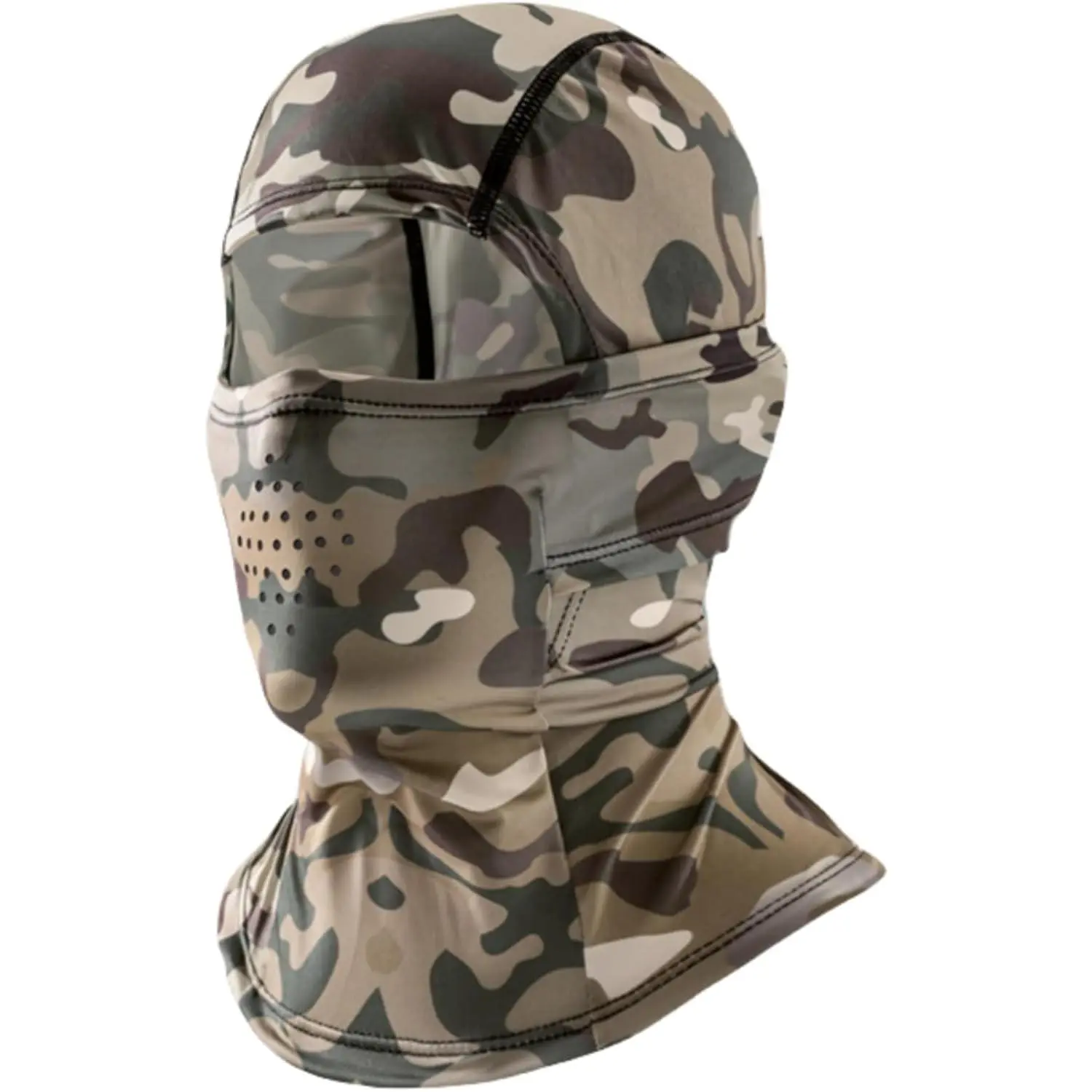Unisex Ice Silk Camo Balaclava Mask, Medium Fit, UV Sun Protection, Quick Dry Breathable Fabric, Outdoor Sports Cycling Scarf Gaiter, Quick Dry Fabric