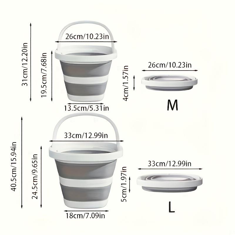 1.32/2.64gal Water Bucket |   Multifunctional |   Foldable Bucket, Durable And Space-saving |   Open Storage Box, Foldable, Portable And Easy to Store, Suitable for Cleaning, Washing, Watering Plants, Washing Cars, Fishi