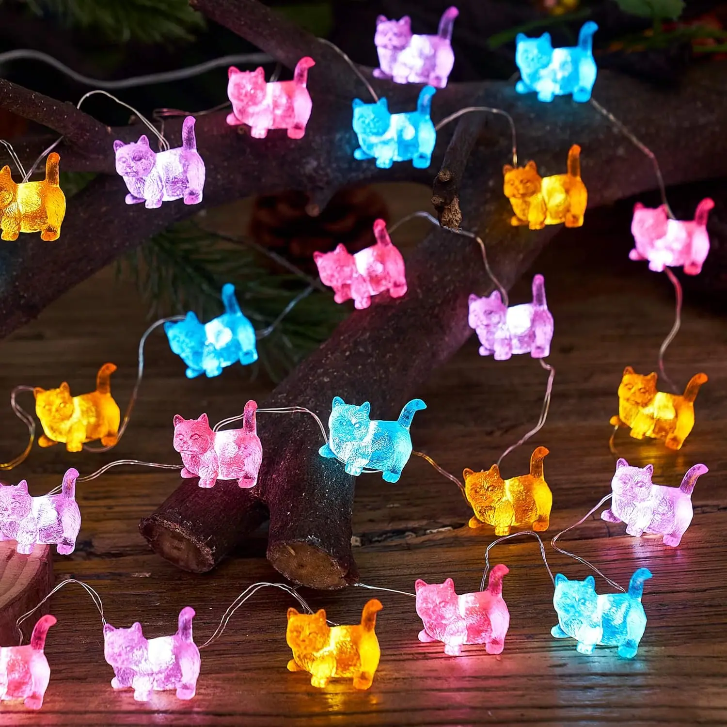 Cat String Lights Kawaii Deco Kitty Fairy Decorative Lights 10ft 30LED Battery Operated Novelty Lighting for Outdoor Wedding Camping Tent Baby Shower Bedroom Birthday Partyfidget toys