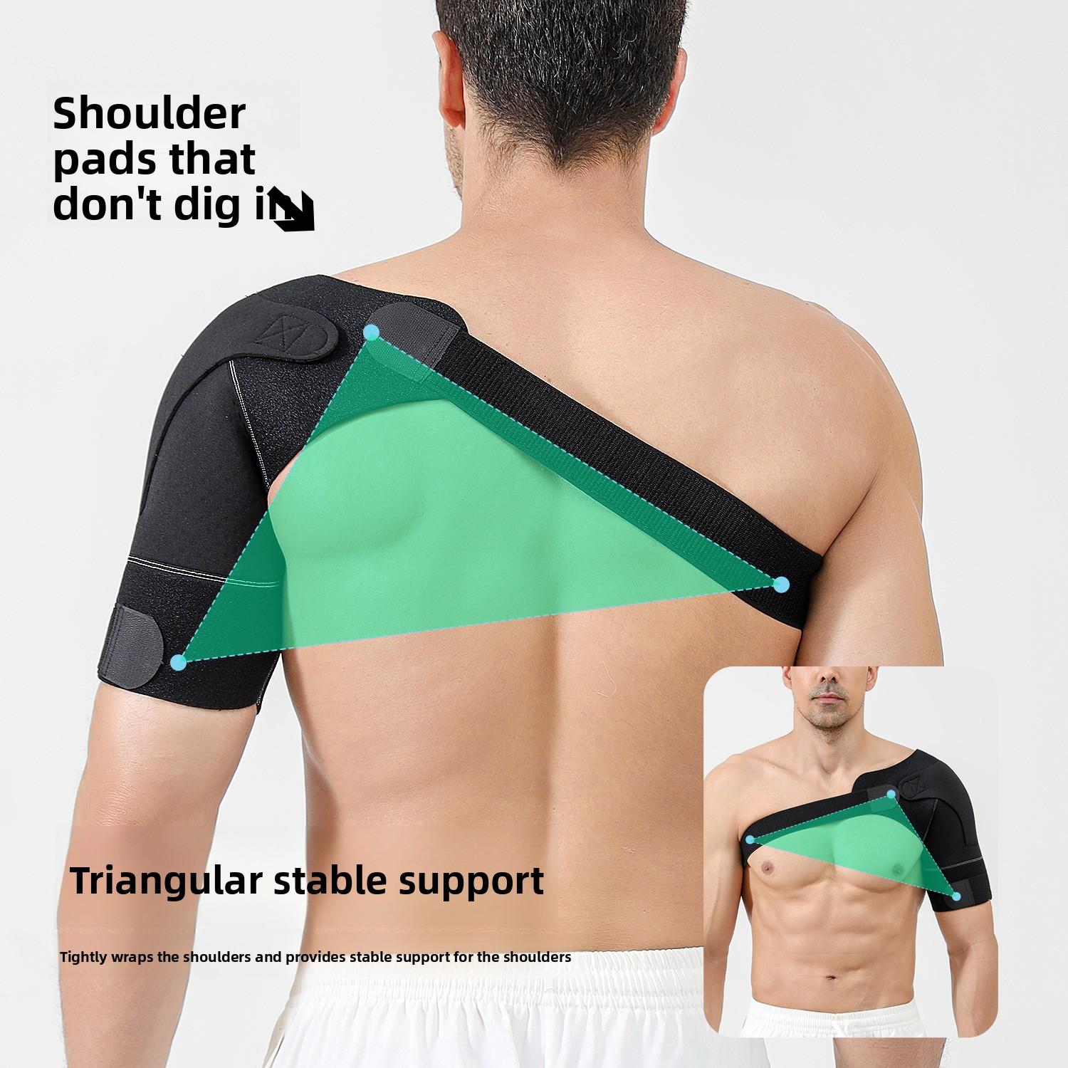 Sports Shoulder Pads Adjustable Men's and Women's Weightlifting Barbell Fitness Basketball Badminton Anti-dislocation Fixed Shoulder Protection