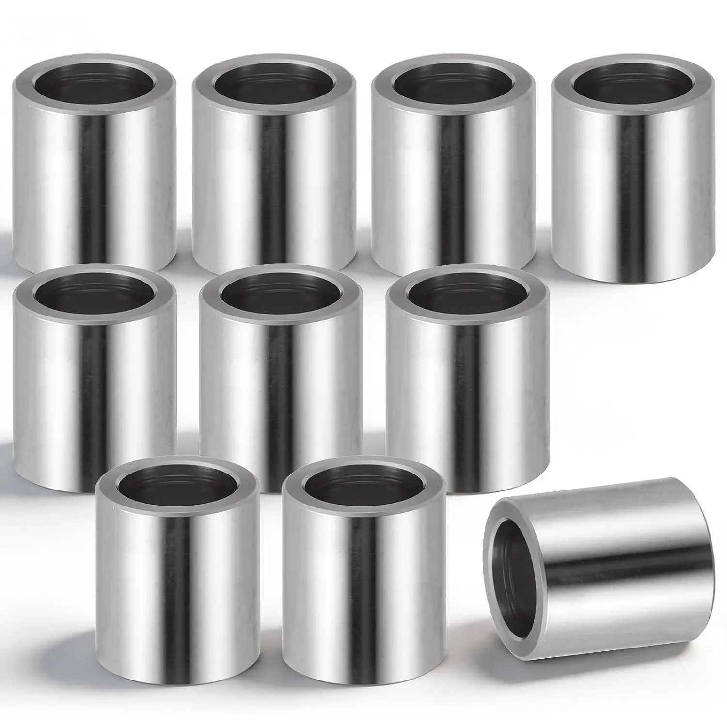 10 Pcs Stainless Steel Round Spacer 7/8" OD x 5/8" ID x 1" Length Unthreaded Screw Standoff Bushing Plain Finish Metal Spacers for 5/8 Screws Bolts and Rods