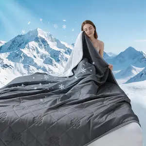 Ice Silk Cooling Blanket, 1 Count Soft Breathable Lightweight Cooling Blanket, Summer Cooling Blanket for Hot Sleepers, Bedding Supplies for Home Office Travel